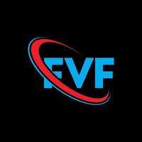 logo fvf. lettre fvf. création de logo de lettre fvf. initiales logo fvf liées avec un cercle et un logo monogramme majuscule. typographie fvf pour la technologie, les affaires et la marque immobilière. vecteur