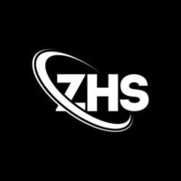 logo zhs. lettre zhs. création de logo de lettre zhs. initiales logo zhs liées avec un cercle et un logo monogramme majuscule. typographie zhs pour la technologie, les affaires et la marque immobilière. vecteur