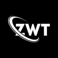 logo zwt. lettre zwt. création de logo de lettre zwt. initiales logo zwt liées avec un cercle et un logo monogramme majuscule. typographie zwt pour la technologie, les affaires et la marque immobilière. vecteur