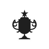 icône du trophée. illustration de conception de vecteur de trophée. symbole du trophée du gagnant. signe simple d'icône de trophée.