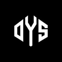création de logo de lettre oys avec forme de polygone. création de logo en forme de polygone et de cube d'oys. modèle de logo vectoriel oys hexagone couleurs blanches et noires. monogramme oys, logo d'entreprise et immobilier.