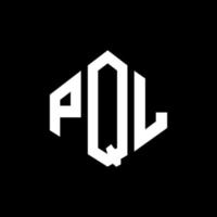 création de logo de lettre pql avec forme de polygone. création de logo en forme de polygone et de cube pql. modèle de logo vectoriel pql hexagone couleurs blanches et noires. monogramme pql, logo d'entreprise et immobilier.