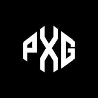 création de logo de lettre pxg avec forme de polygone. création de logo en forme de polygone et de cube pxg. modèle de logo vectoriel pxg hexagone couleurs blanches et noires. monogramme pxg, logo d'entreprise et immobilier.