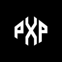 création de logo de lettre pxp avec forme de polygone. création de logo en forme de polygone et de cube pxp. modèle de logo vectoriel hexagone pxp couleurs blanches et noires. monogramme pxp, logo d'entreprise et immobilier.