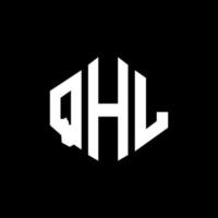 création de logo de lettre qhl avec forme de polygone. création de logo en forme de polygone et de cube qhl. modèle de logo vectoriel qhl hexagone couleurs blanches et noires. monogramme qhl, logo d'entreprise et immobilier.