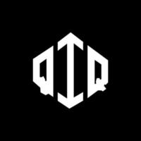 création de logo de lettre qiq avec forme de polygone. création de logo en forme de polygone et de cube qiq. modèle de logo vectoriel qiq hexagone couleurs blanches et noires. monogramme qiq, logo d'entreprise et immobilier.