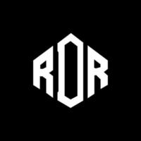 création de logo de lettre rdr avec forme de polygone. création de logo en forme de polygone et de cube rdr. modèle de logo vectoriel rdr hexagone couleurs blanches et noires. monogramme rdr, logo d'entreprise et immobilier.