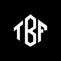 création de logo de lettre tbf avec forme de polygone. création de logo en forme de polygone et de cube tbf. modèle de logo vectoriel tbf hexagone couleurs blanches et noires. monogramme tbf, logo d'entreprise et immobilier.