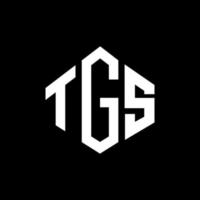 création de logo de lettre tgs avec forme de polygone. création de logo en forme de polygone et de cube tgs. modèle de logo vectoriel hexagone tgs couleurs blanches et noires. monogramme tgs, logo commercial et immobilier.