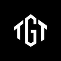 création de logo de lettre tgt avec forme de polygone. création de logo en forme de polygone et de cube tgt. modèle de logo vectoriel hexagone tgt couleurs blanches et noires. monogramme tgt, logo d'entreprise et immobilier.