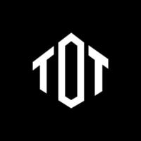 création de logo de lettre tot avec forme de polygone. création de logo en forme de polygone et de cube tot. modèle de logo vectoriel tot hexagone couleurs blanches et noires. tot monogramme, logo d'entreprise et immobilier.