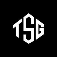 création de logo de lettre tsg avec forme de polygone. création de logo en forme de polygone et de cube tsg. modèle de logo vectoriel hexagone tsg couleurs blanches et noires. monogramme tsg, logo d'entreprise et immobilier.