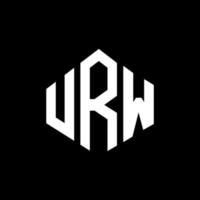 création de logo de lettre urw avec forme de polygone. création de logo en forme de polygone et de cube urw. modèle de logo vectoriel urw hexagone couleurs blanches et noires. monogramme urw, logo d'entreprise et immobilier.