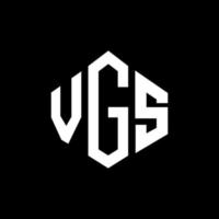 création de logo de lettre vgs avec forme de polygone. création de logo en forme de polygone et de cube vgs. modèle de logo vectoriel vgs hexagone couleurs blanches et noires. monogramme vgs, logo d'entreprise et immobilier.