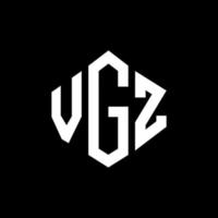 création de logo de lettre vgz avec forme de polygone. création de logo en forme de polygone et de cube vgz. modèle de logo vectoriel vgz hexagone couleurs blanches et noires. monogramme vgz, logo d'entreprise et immobilier.