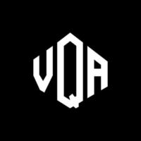 création de logo de lettre vqa avec forme de polygone. création de logo en forme de polygone et de cube vqa. modèle de logo vectoriel vqa hexagone couleurs blanches et noires. monogramme vqa, logo d'entreprise et immobilier.