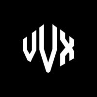 création de logo de lettre vvx avec forme de polygone. création de logo en forme de polygone et de cube vvx. modèle de logo vectoriel vvx hexagone couleurs blanches et noires. monogramme vvx, logo d'entreprise et immobilier.
