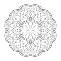 conception de mandala avec motif floral de style arabesque ethnique arabe vecteur