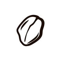icône de flocon d'avoine sur un fond blanc isolé. produit sain. contour vectoriel pour la préparation de la bouillie d'avoine.