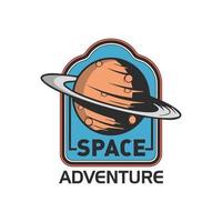 création d'insigne logo astronaute espace vintage rétro vecteur