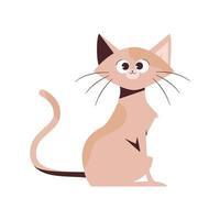 chat plat illustration vecteur