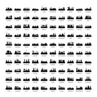 ensemble d'icônes de points de repère vecteur