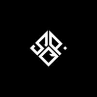 création de logo de lettre sqp sur fond noir. concept de logo lettre initiales créatives sqp. conception de lettre sqp. vecteur