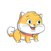 illustration vectorielle de chat mignon animal dessin animé vecteur