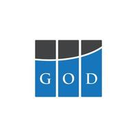 création de logo de lettre de dieu sur fond blanc. concept de logo de lettre initiales créatives de dieu. conception de lettre de dieu. vecteur