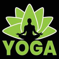 conception de t-shirt de yoga vecteur