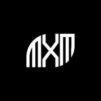 création de logo de lettre mxm sur fond noir. concept de logo de lettre initiales créatives mxm. conception de lettre mxm. vecteur