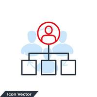 structure icône logo illustration vectorielle. modèle de symbole de hiérarchie pour la collection de conception graphique et web vecteur