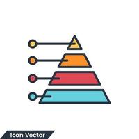 diagramme icône logo illustration vectorielle. modèle de symbole graphique pour la collection de conception graphique et web vecteur