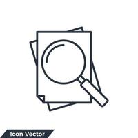revoir l'illustration vectorielle du logo de l'icône. modèle de symbole d'audit pour la collection de conception graphique et web vecteur