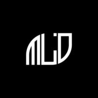 création de logo de lettre mlo sur fond noir. concept de logo de lettre initiales créatives mlo. conception de lettre mlo. vecteur