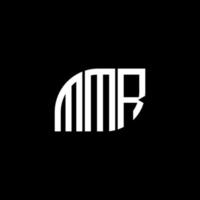 création de logo de lettre mmr sur fond noir. concept de logo de lettre initiales créatives mmr. conception de lettre mmr. vecteur