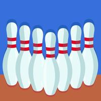 quilles de bowling illustration vectorielle plane vecteur