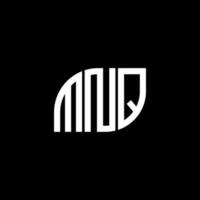 création de logo de lettre mnq sur fond noir. concept de logo de lettre initiales créatives mnq. conception de lettre mnq. vecteur