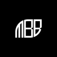 création de logo de lettre mbb sur fond noir. concept de logo de lettre initiales créatives mbb. conception de lettre mbb. vecteur