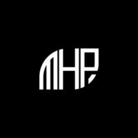 création de logo de lettre mhp sur fond noir. concept de logo de lettre initiales créatives mhp. conception de lettre mhp. vecteur