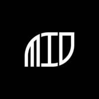 création de logo de lettre mio sur fond noir. concept de logo de lettre initiales créatives mio. conception de lettre mio. vecteur