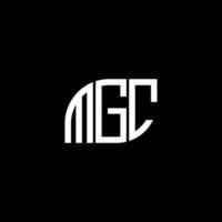 création de logo de lettre mgc sur fond noir. concept de logo de lettre initiales créatives mgc. conception de lettre mgc. vecteur