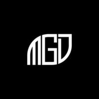 création de logo de lettre mgd sur fond noir. concept de logo de lettre initiales créatives mgd. conception de lettre mgd. vecteur