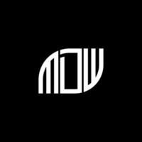 création de logo de lettre mdw sur fond noir. concept de logo de lettre initiales créatives mdw. conception de lettre mdw. vecteur