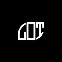 création de logo de lettre de lot sur fond noir. concept de logo de lettre initiales créatives. conception de lettre de lot. vecteur