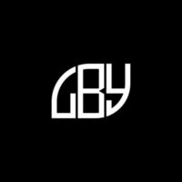 création de logo de lettre lby sur fond noir. concept de logo de lettre initiales créatives lby. conception de lettre lby. vecteur