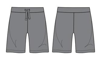 modèle d'illustration vectorielle de style plat de shorts de survêtement pour garçons vecteur