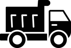 icône de glyphe de camion à benne basculante vecteur