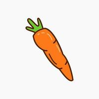 illustration vectorielle de carotte doodle vecteur