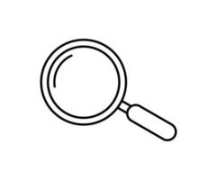 icône de loupe de vecteur isolé sur fond blanc. illustration de recherche